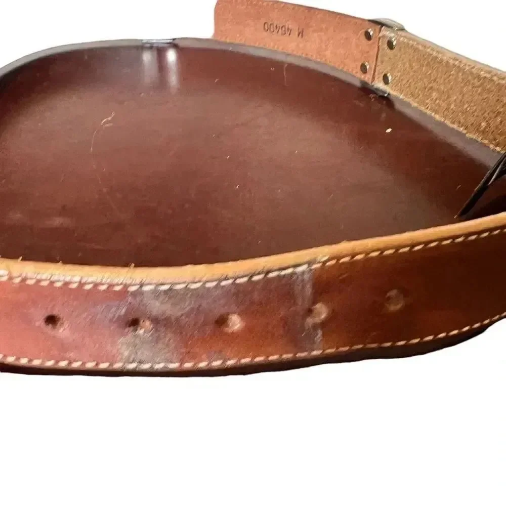 Brighton Childs Vintage 90s Leather‎ Belt Multi-Color Silver Tone Hardware